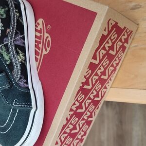 Vans Kids Black Floral Shoes